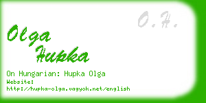 olga hupka business card